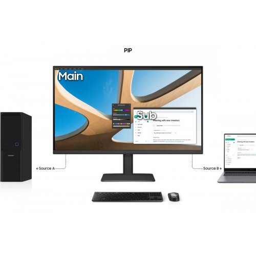 Монитор Samsung 32" ViewFinity S8 S80U (LS32D804UAIXUA) Black купить в Украине: Киев, Днепр, Харьков, Одесса  | Низкая цена, отзывы, характеристики от TELEMART фото