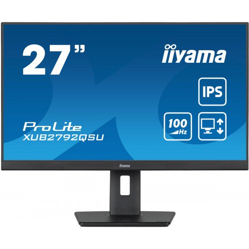 Монитор Iiyama 27" ProLite XUB2792QSU-B6 Black купить в Украине: Киев, Днепр, Харьков, Одесса  | Низкая цена, отзывы, характеристики от TELEMART фото