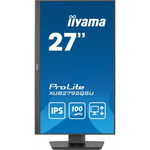 Монитор Iiyama 27" ProLite XUB2792QSU-B6 Black купить в Украине: Киев, Днепр, Харьков, Одесса  | Низкая цена, отзывы, характеристики от TELEMART фото