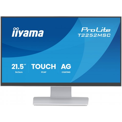Монітор Iiyama 21.5" ProLite T2252MSC-W2AG White купити в Україні: Київ, Львів, Хмельницький, Тернопіль, Івано-Франківськ | Низька ціна, відгуки, характеристики від TELEMART фото