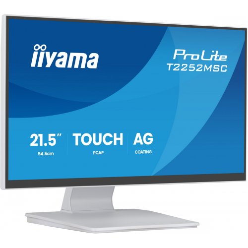 Монітор Iiyama 21.5" ProLite T2252MSC-W2AG White купити в Україні: Київ, Львів, Хмельницький, Тернопіль, Івано-Франківськ | Низька ціна, відгуки, характеристики від TELEMART фото