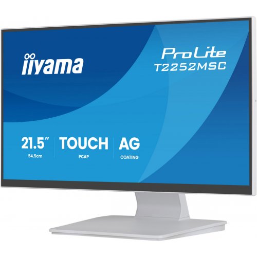 Монітор Iiyama 21.5" ProLite T2252MSC-W2AG White купити в Україні: Київ, Львів, Хмельницький, Тернопіль, Івано-Франківськ | Низька ціна, відгуки, характеристики від TELEMART фото