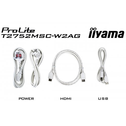 Монитор Iiyama 27" ProLite T2752MSC-W1AG White купить в Украине: Киев, Днепр, Харьков, Одесса  | Низкая цена, отзывы, характеристики от TELEMART фото