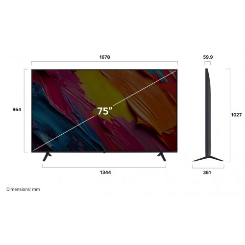 Телевизор LG 75" 75QNED7EA6B Black купить в Украине: Киев, Днепр, Харьков, Одесса  | Низкая цена, отзывы, характеристики от TELEMART фото