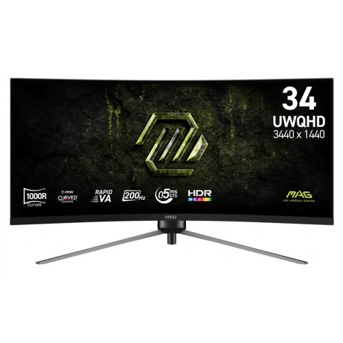 Монітор MSI 34" MAG 345CQRF E20 Black купити в Україні: Київ, Львів, Хмельницький, Тернопіль, Івано-Франківськ | Низька ціна, відгуки, характеристики від TELEMART фото