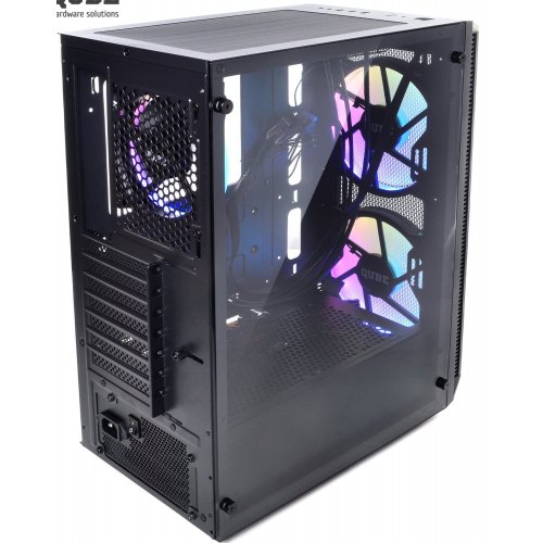 Корпус QUBE Neptune ARGB Tempered Glass 600W (QB07N_FC6U3) Black (Відновлено продавцем, 845252) купити в Україні: Київ, Львів, Хмельницький, Тернопіль, Івано-Франківськ | Перевірка сумісності, низька ціна, відгуки, характеристики від TELEMART фото