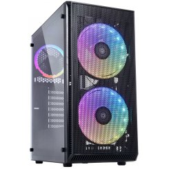 Корпус QUBE Neptune ARGB Tempered Glass без БП (QB07N_FCNU3) Black (Відновлено продавцем, 845271)