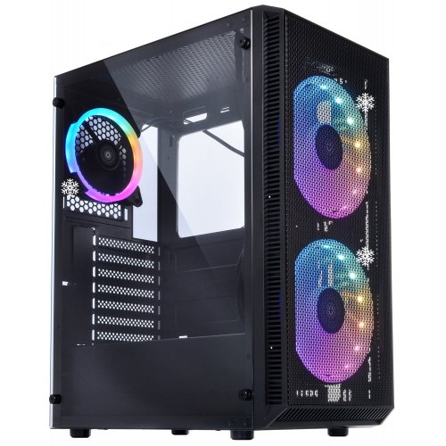 Корпус QUBE Neptune ARGB Tempered Glass без БП (QB07N_FCNU3) Black (Відновлено продавцем, 845271) купити в Україні: Київ, Львів, Хмельницький, Тернопіль, Івано-Франківськ | Перевірка сумісності, низька ціна, відгуки, характеристики від TELEMART фото