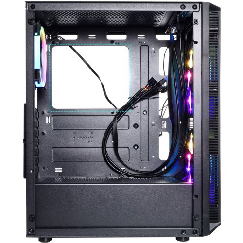 Корпус QUBE Neptune ARGB Tempered Glass без БП (QB07N_FCNU3) Black (Відновлено продавцем, 845271) купити в Україні: Київ, Львів, Хмельницький, Тернопіль, Івано-Франківськ | Перевірка сумісності, низька ціна, відгуки, характеристики від TELEMART фото