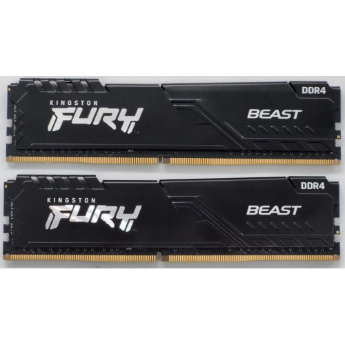 Озу Kingston DDR4 16GB (2x8GB) 3600Mhz FURY Beast Black (KF436C17BBK2/16) (Восстановлено продавцом, 845364) купить в Украине: Киев, Днепр, Харьков, Одесса  | Проверка совместимости, низкая цена, отзывы, характеристики от TELEMART фото