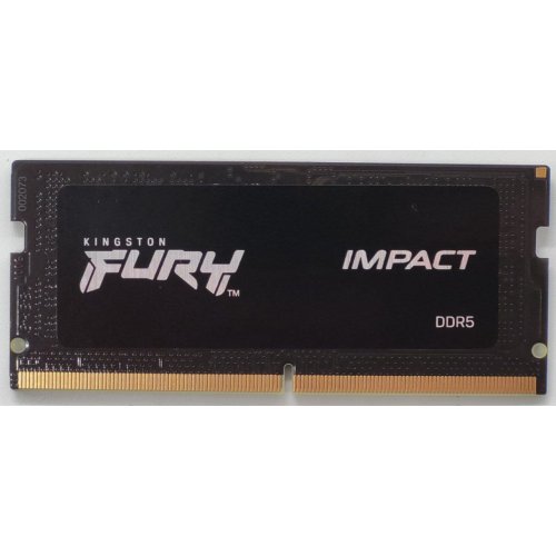 Озу Kingston SODIMM DDR5 16GB 4800Mhz FURY Impact Black (KF548S38IB-16) (Восстановлено продавцом, 845365) купить в Украине: Киев, Днепр, Харьков, Одесса  | Проверка совместимости, низкая цена, отзывы, характеристики от TELEMART фото