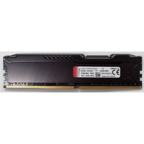 Озу Kingston DDR4 8GB 2666MHz HyperX FURY Black (HX426C15FB/8) (Восстановлено продавцом, 845368) купить в Украине: Киев, Днепр, Харьков, Одесса  | Проверка совместимости, низкая цена, отзывы, характеристики от TELEMART фото