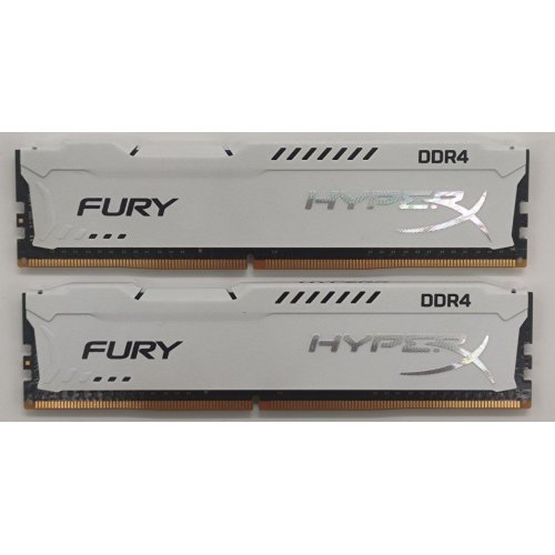 Озу Kingston DDR4 16GB (2x8GB) 3200Mhz HyperX Fury White (HX432C18FW2K2/16) (Восстановлено продавцом, 845544) купить в Украине: Киев, Днепр, Харьков, Одесса  | Проверка совместимости, низкая цена, отзывы, характеристики от TELEMART фото