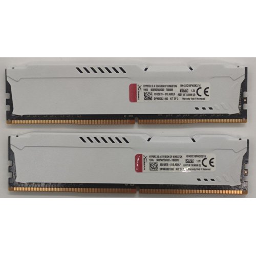 Озу Kingston DDR4 16GB (2x8GB) 3200Mhz HyperX Fury White (HX432C18FW2K2/16) (Восстановлено продавцом, 845544) купить в Украине: Киев, Днепр, Харьков, Одесса  | Проверка совместимости, низкая цена, отзывы, характеристики от TELEMART фото