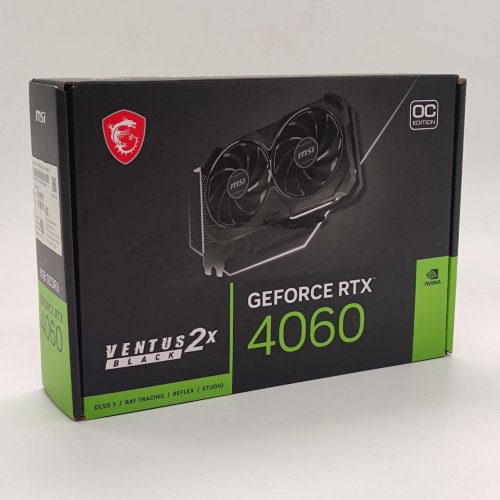 Видеокарта MSI GeForce RTX 4060 VENTUS 2X BLACK OC 8192MB (RTX 4060 VENTUS 2X BLACK 8G OC) (Восстановлено продавцом, 845591) купить в Украине: Киев, Днепр, Харьков, Одесса  | Проверка совместимости, низкая цена, отзывы, характеристики от TELEMART фото