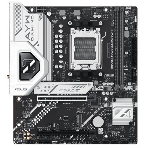 Уцінка материнська плата Asus B850M AYW GAMING WIFI (sAM5, AMD B850) (Пошкоджено пакування, 845594) купити в Україні: Київ, Львів, Хмельницький, Тернопіль, Івано-Франківськ | Перевірка сумісності, низька ціна, відгуки, характеристики від TELEMART фото