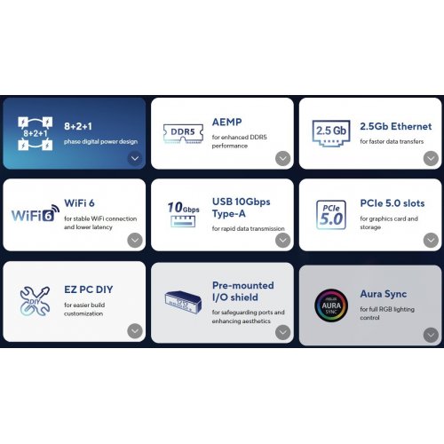 Уцінка материнська плата Asus B850M AYW GAMING WIFI (sAM5, AMD B850) (Пошкоджено пакування, 845594) купити в Україні: Київ, Львів, Хмельницький, Тернопіль, Івано-Франківськ | Перевірка сумісності, низька ціна, відгуки, характеристики від TELEMART фото