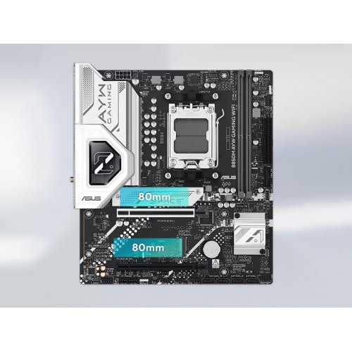 Уцінка материнська плата Asus B850M AYW GAMING WIFI (sAM5, AMD B850) (Пошкоджено пакування, 845594) купити в Україні: Київ, Львів, Хмельницький, Тернопіль, Івано-Франківськ | Перевірка сумісності, низька ціна, відгуки, характеристики від TELEMART фото