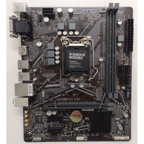 Материнская плата Gigabyte H410M H V2 (s1200, Intel H410) (Восстановлено продавцом, 845609) купить в Украине: Киев, Днепр, Харьков, Одесса  | Проверка совместимости, низкая цена, отзывы, характеристики от TELEMART фото