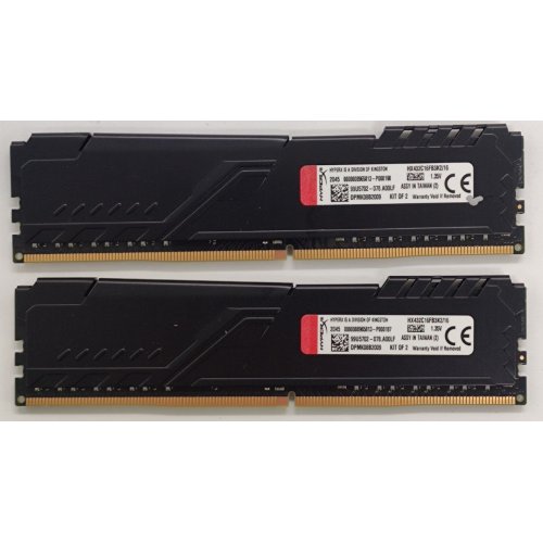 Озп HyperX DDR4 16GB (2x8GB) 3200Mhz Fury Black (HX432C16FB3K2/16) (Відновлено продавцем, 845610) купити в Україні: Київ, Львів, Хмельницький, Тернопіль, Івано-Франківськ | Перевірка сумісності, низька ціна, відгуки, характеристики від TELEMART фото