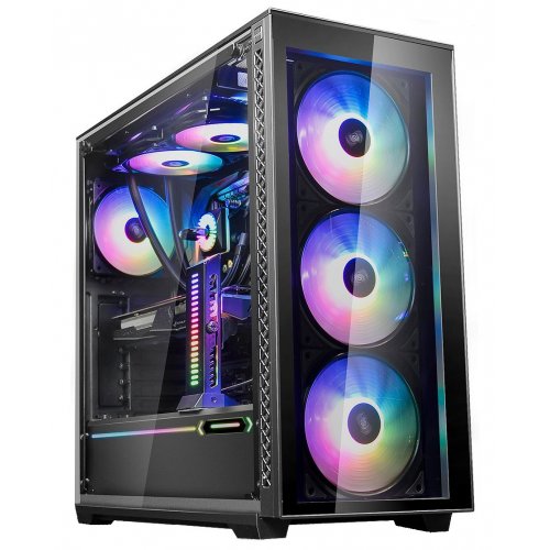 Корпус Deepcool MATREXX 70 ADD-RGB 3F Tempered Glass без БЖ (DP-ATX-MATREXX70-BKG0P-3F) Black (Відновлено продавцем, 845622) купити в Україні: Київ, Львів, Хмельницький, Тернопіль, Івано-Франківськ | Перевірка сумісності, низька ціна, відгуки, характеристики від TELEMART фото