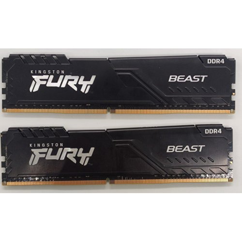 Озу Kingston DDR4 16GB (2x8GB) 3600Mhz FURY Beast Black (KF436C17BBK2/16) (Восстановлено продавцом, 845652) купить в Украине: Киев, Днепр, Харьков, Одесса  | Проверка совместимости, низкая цена, отзывы, характеристики от TELEMART фото