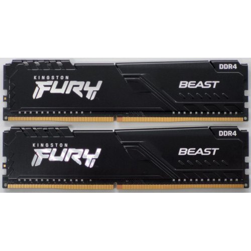 Озу Kingston DDR4 16GB (2x8GB) 3200Mhz FURY Beast Black (KF432C16BBK2/16) (Восстановлено продавцом, 845657) купить в Украине: Киев, Днепр, Харьков, Одесса  | Проверка совместимости, низкая цена, отзывы, характеристики от TELEMART фото