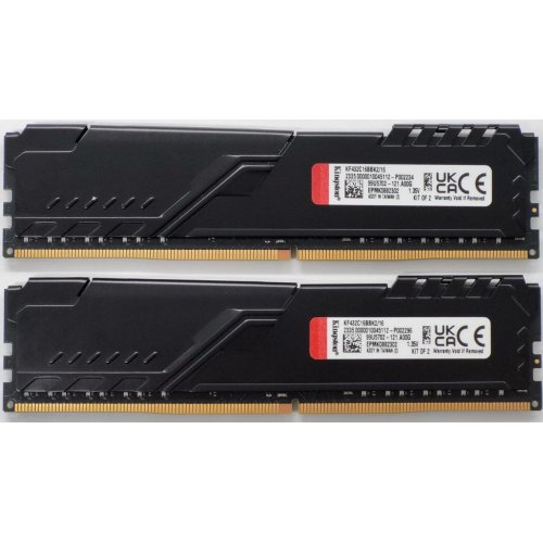 Озу Kingston DDR4 16GB (2x8GB) 3200Mhz FURY Beast Black (KF432C16BBK2/16) (Восстановлено продавцом, 845657) купить в Украине: Киев, Днепр, Харьков, Одесса  | Проверка совместимости, низкая цена, отзывы, характеристики от TELEMART фото