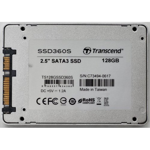 Ssd-диск Transcend SSD360 128GB 2.5" (TS128GSSD360S) (Восстановлено продавцом, 845662) купить в Украине: Киев, Днепр, Харьков, Одесса  | Проверка совместимости, низкая цена, отзывы, характеристики от TELEMART фото