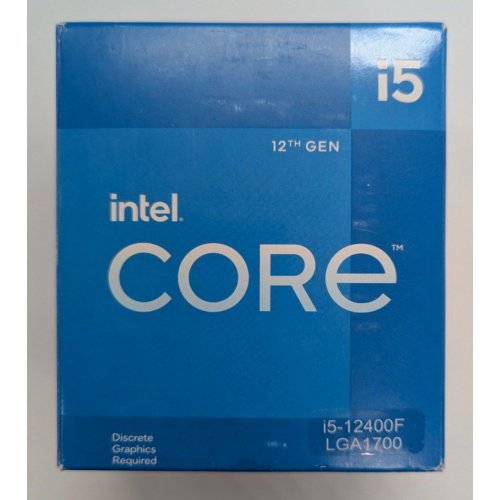 Процесор Intel Core i5-12400F 2.5(4.4)GHz 18MB s1700 Box (BX8071512400F) (Відновлено продавцем, 845864) купити в Україні: Київ, Львів, Хмельницький, Тернопіль, Івано-Франківськ | Перевірка сумісності, низька ціна, відгуки, характеристики від TELEMART фото