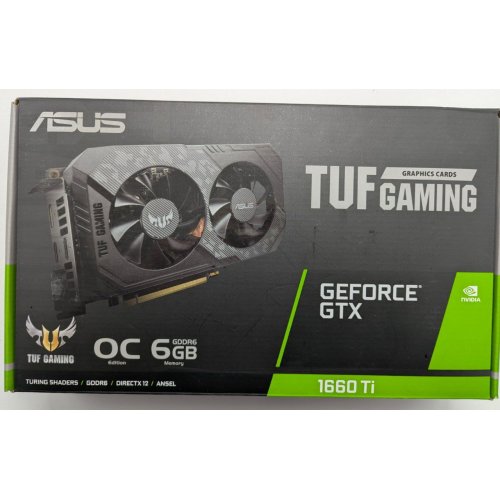 Відеокарта Asus TUF GeForce GTX 1660 Ti Evo OC 6144MB (TUF-GTX1660TI-O6G-EVO-GAMING) (Відновлено продавцем, 845889) купити в Україні: Київ, Львів, Хмельницький, Тернопіль, Івано-Франківськ | Перевірка сумісності, низька ціна, відгуки, характеристики від TELEMART фото