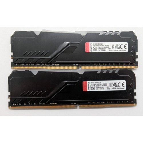 Озу Kingston DDR4 16GB (2x8GB) 3200Mhz FURY Beast RGB Black (KF432C16BBAK2/16) (Восстановлено продавцом, 845897) купить в Украине: Киев, Днепр, Харьков, Одесса  | Проверка совместимости, низкая цена, отзывы, характеристики от TELEMART фото