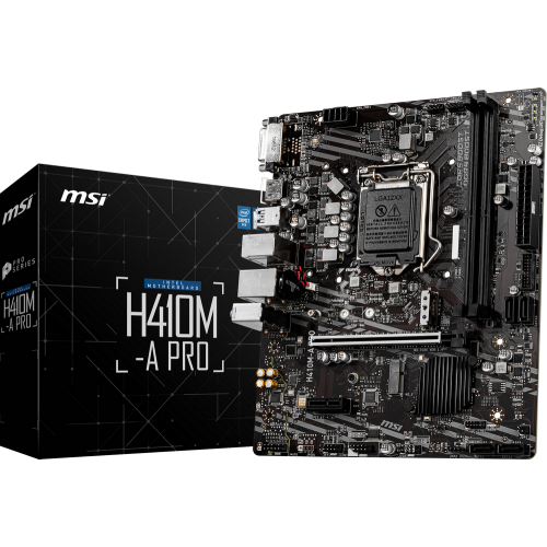 Материнская плата MSI H410M-A PRO (s1200, Intel H410) (Восстановлено продавцом, 845918) купить в Украине: Киев, Днепр, Харьков, Одесса  | Проверка совместимости, низкая цена, отзывы, характеристики от TELEMART фото