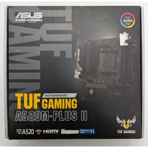 Материнська плата Asus TUF GAMING A520M-PLUS II (sAM4, A520) (Відновлено продавцем, 845922) купити в Україні: Київ, Львів, Хмельницький, Тернопіль, Івано-Франківськ | Перевірка сумісності, низька ціна, відгуки, характеристики від TELEMART фото