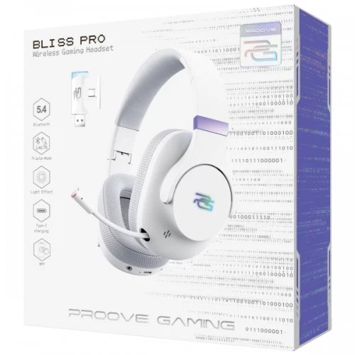 Навушники Proove Gaming Bliss Pro APP (GHBLPPP10002) White купити в Україні: Київ, Львів, Хмельницький, Тернопіль, Івано-Франківськ | Низька ціна, відгуки, характеристики від TELEMART фото