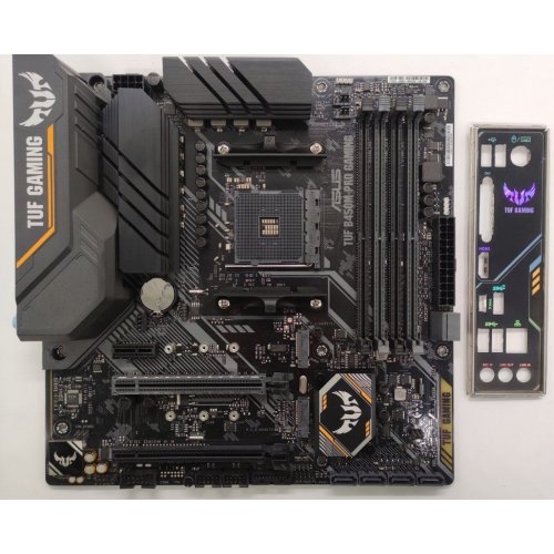 Материнская плата Asus TUF B450M-PRO GAMING (sAM4, AMD B450) (Восстановлено продавцом, 846173) купить в Украине: Киев, Днепр, Харьков, Одесса  | Проверка совместимости, низкая цена, отзывы, характеристики от TELEMART фото