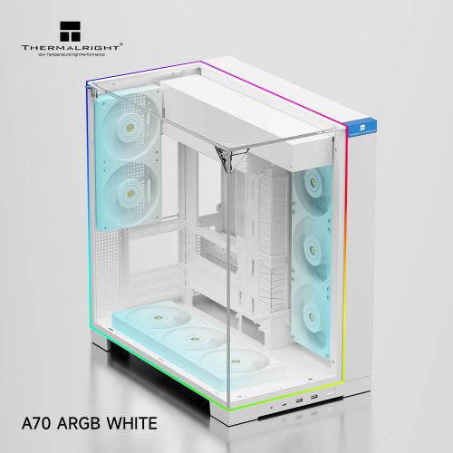 Корпус Thermalright TR-A70 ARGB без БЖ White купити в Україні: Київ, Львів, Хмельницький, Тернопіль, Івано-Франківськ | Перевірка сумісності, низька ціна, відгуки, характеристики від TELEMART фото