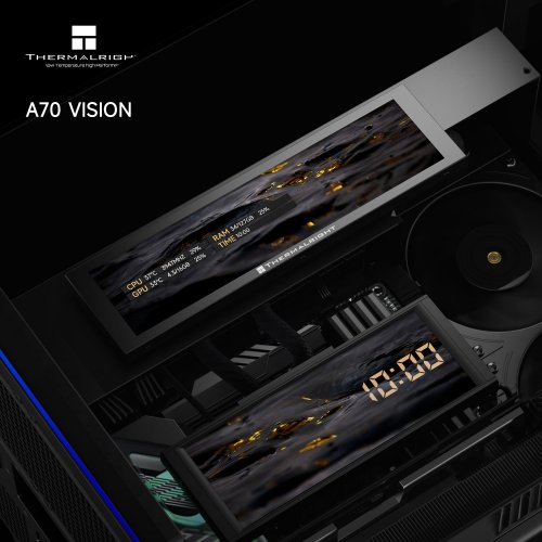 Корпус Thermalright TR-A70 Vision без БЖ Black купити в Україні: Київ, Львів, Хмельницький, Тернопіль, Івано-Франківськ | Перевірка сумісності, низька ціна, відгуки, характеристики від TELEMART фото