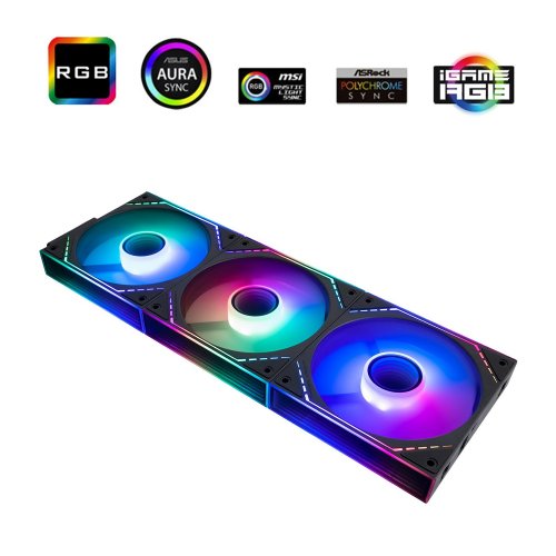 Набор кулеров для корпуса Thermalright TL-M12Q-S 3 in 1 Black купить в Украине: Киев, Днепр, Харьков, Одесса  | Проверка совместимости, низкая цена, отзывы, характеристики от TELEMART фото