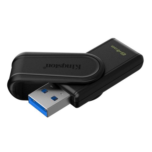 Накопичувач Kingston DataTraveler Exodia S 64GB USB 3.2 Gen 1 (DTXS/64GB) Black купити в Україні: Київ, Львів, Хмельницький, Тернопіль, Івано-Франківськ | Низька ціна, відгуки, характеристики від TELEMART фото