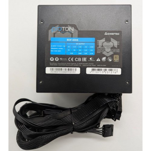 Блок живлення CHIEFTEC Proton 600W (BDF-600S) (Відновлено продавцем, 846273) купити в Україні: Київ, Львів, Хмельницький, Тернопіль, Івано-Франківськ | Перевірка сумісності, низька ціна, відгуки, характеристики від TELEMART фото
