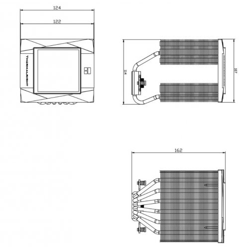 Кулер Thermalright Royal Knight 120 Digital Black купити в Україні: Київ, Львів, Хмельницький, Тернопіль, Івано-Франківськ | Перевірка сумісності, низька ціна, відгуки, характеристики від TELEMART фото