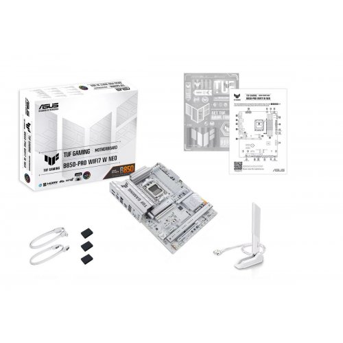 Материнская плата Asus TUF GAMING B850-PRO WIFI7 W NEO (sAM5, AMD B850) купить в Украине: Киев, Днепр, Харьков, Одесса  | Проверка совместимости, низкая цена, отзывы, характеристики от TELEMART фото