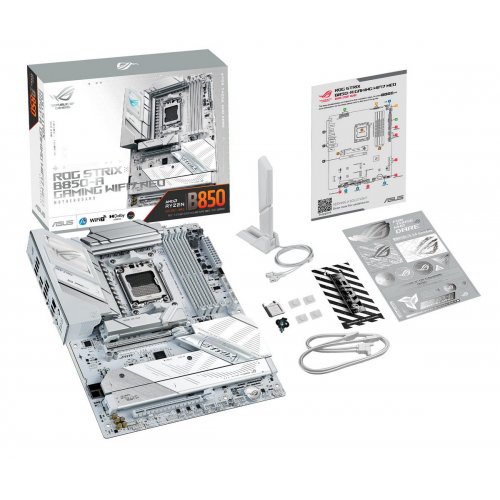 Материнська плата Asus ROG STRIX B850-A GAMING WIFI7 NEO (sAM5, AMD B850) купити в Україні: Київ, Львів, Хмельницький, Тернопіль, Івано-Франківськ | Перевірка сумісності, низька ціна, відгуки, характеристики від TELEMART фото