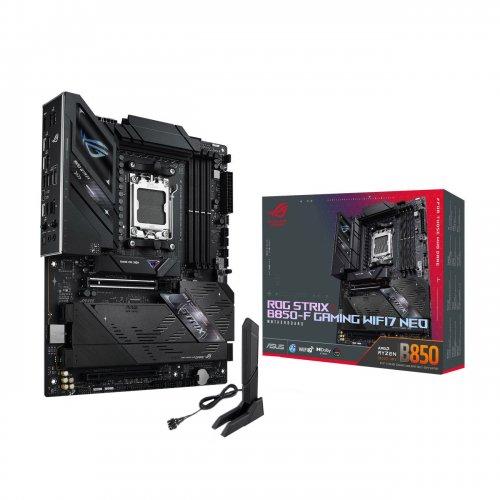 Материнська плата Asus ROG STRIX B850-F GAMING WIFI7 NEO (sAM5, AMD B850) купити в Україні: Київ, Львів, Хмельницький, Тернопіль, Івано-Франківськ | Перевірка сумісності, низька ціна, відгуки, характеристики від TELEMART фото
