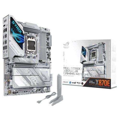 Материнська плата Asus ROG STRIX X870E-A GAMING WIFI7 NEO (sAM5, AMD X870E) купити в Україні: Київ, Львів, Хмельницький, Тернопіль, Івано-Франківськ | Перевірка сумісності, низька ціна, відгуки, характеристики від TELEMART фото