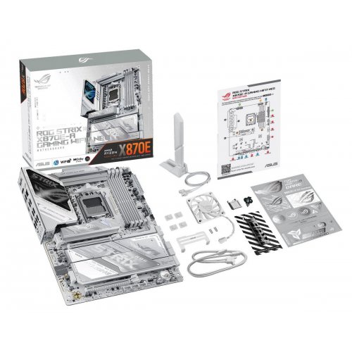 Материнська плата Asus ROG STRIX X870E-A GAMING WIFI7 NEO (sAM5, AMD X870E) купити в Україні: Київ, Львів, Хмельницький, Тернопіль, Івано-Франківськ | Перевірка сумісності, низька ціна, відгуки, характеристики від TELEMART фото