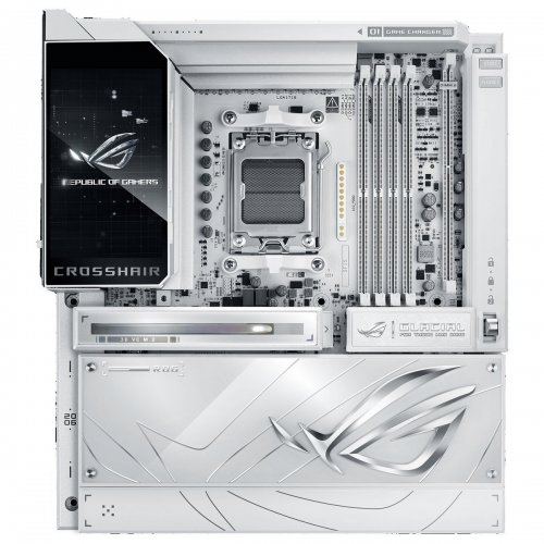 Материнська плата Asus ROG CROSSHAIR X870E GLACIAL (sAM5, AMD X870E) купити в Україні: Київ, Львів, Хмельницький, Тернопіль, Івано-Франківськ | Перевірка сумісності, низька ціна, відгуки, характеристики від TELEMART фото