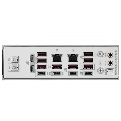 Материнська плата Asus ROG CROSSHAIR X870E GLACIAL (sAM5, AMD X870E) купити в Україні: Київ, Львів, Хмельницький, Тернопіль, Івано-Франківськ | Перевірка сумісності, низька ціна, відгуки, характеристики від TELEMART фото