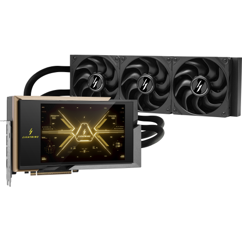 Видеокарта MSI GeForce RTX 5090 LIGHTNING Z 32768MB (RTX 5090 32G LIGHTNING Z) купить в Украине: Киев, Днепр, Харьков, Одесса  | Проверка совместимости, низкая цена, отзывы, характеристики от TELEMART фото